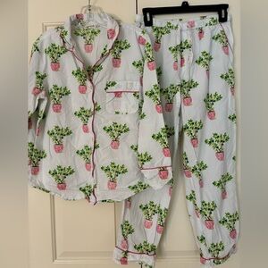 Printfresh Pajama set in Lime Tree print size XS